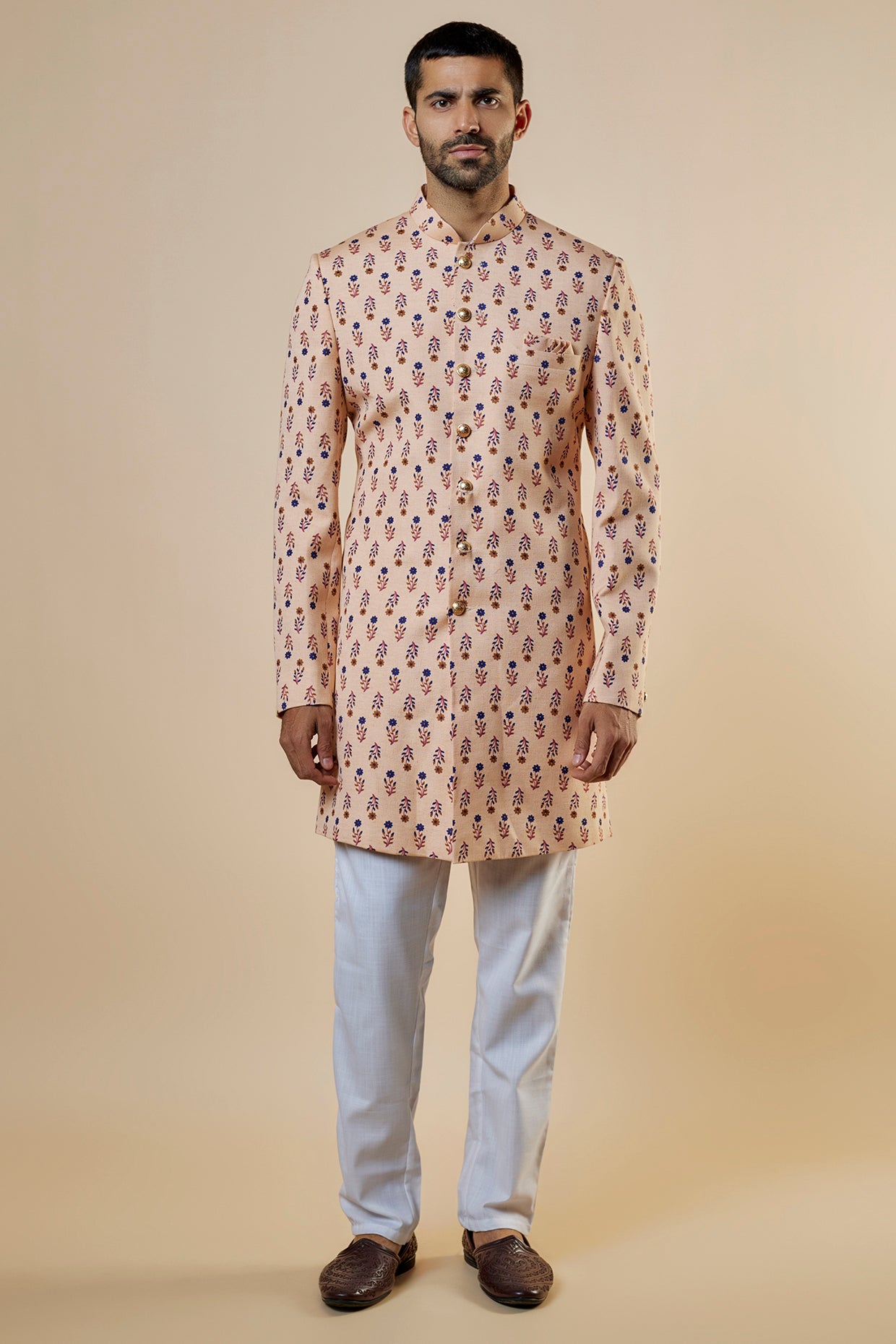 Floral sherwani best sale