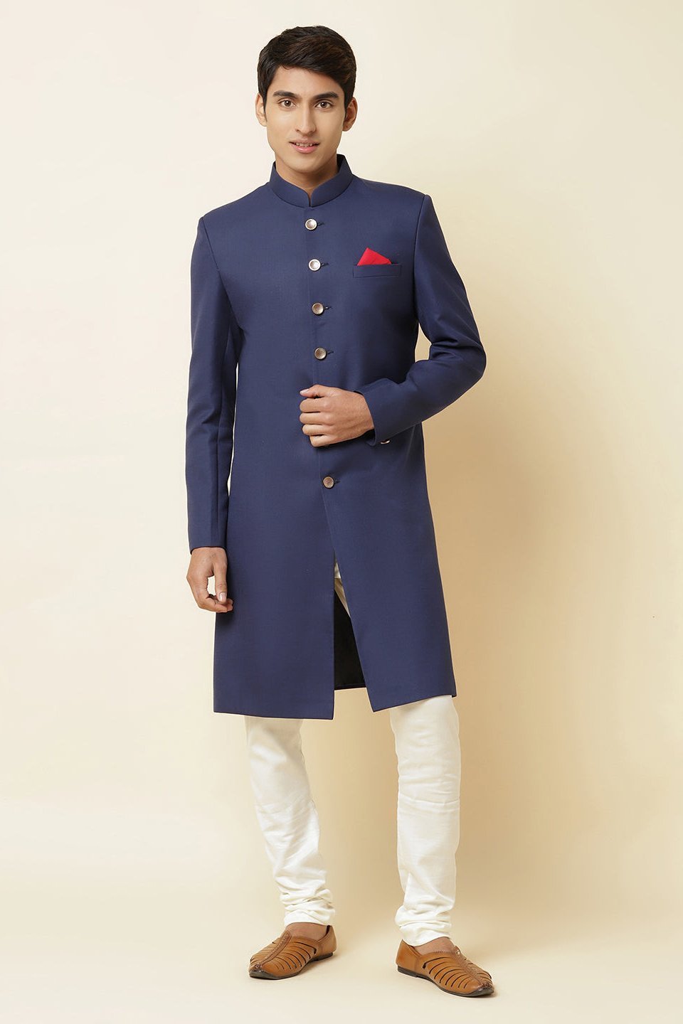 Dark blue sherwani best sale