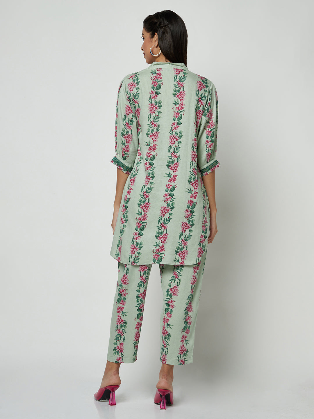 Mint Green Printed Kurta Set