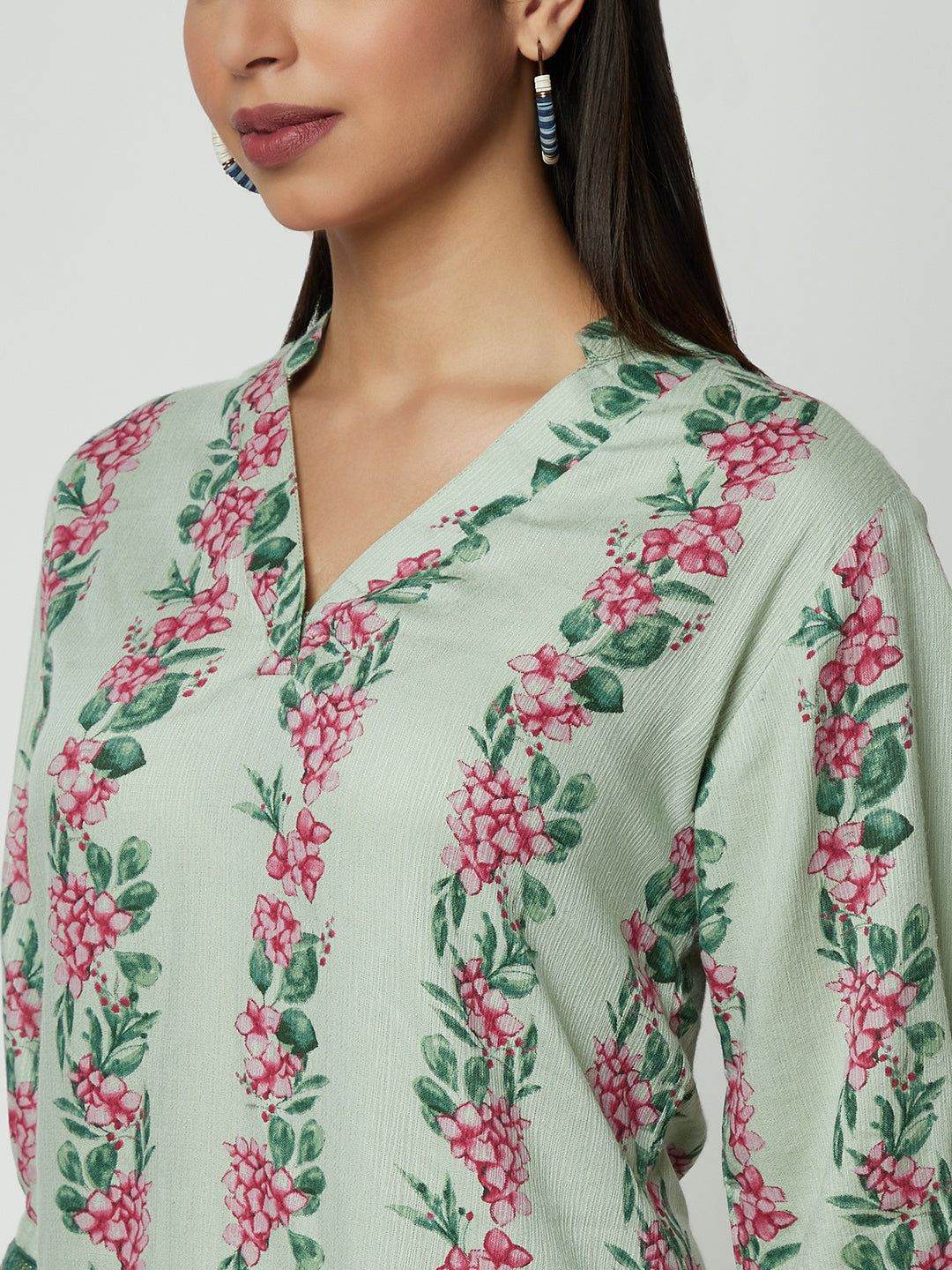 Mint Green Printed Kurta Set