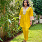 Yellow Embroidered Kurta Set