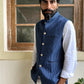 Denim Print Nehru Jacket