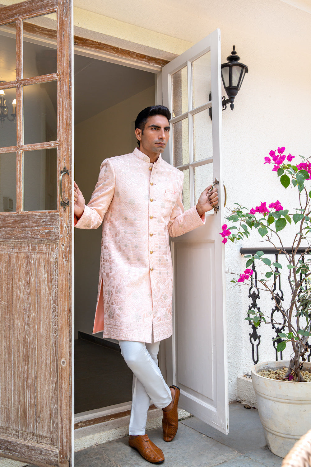 Pink sherwani shop