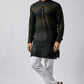 Black Sequin Embroidered Kurta Set