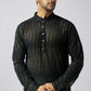 Black Sequin Embroidered Kurta Set