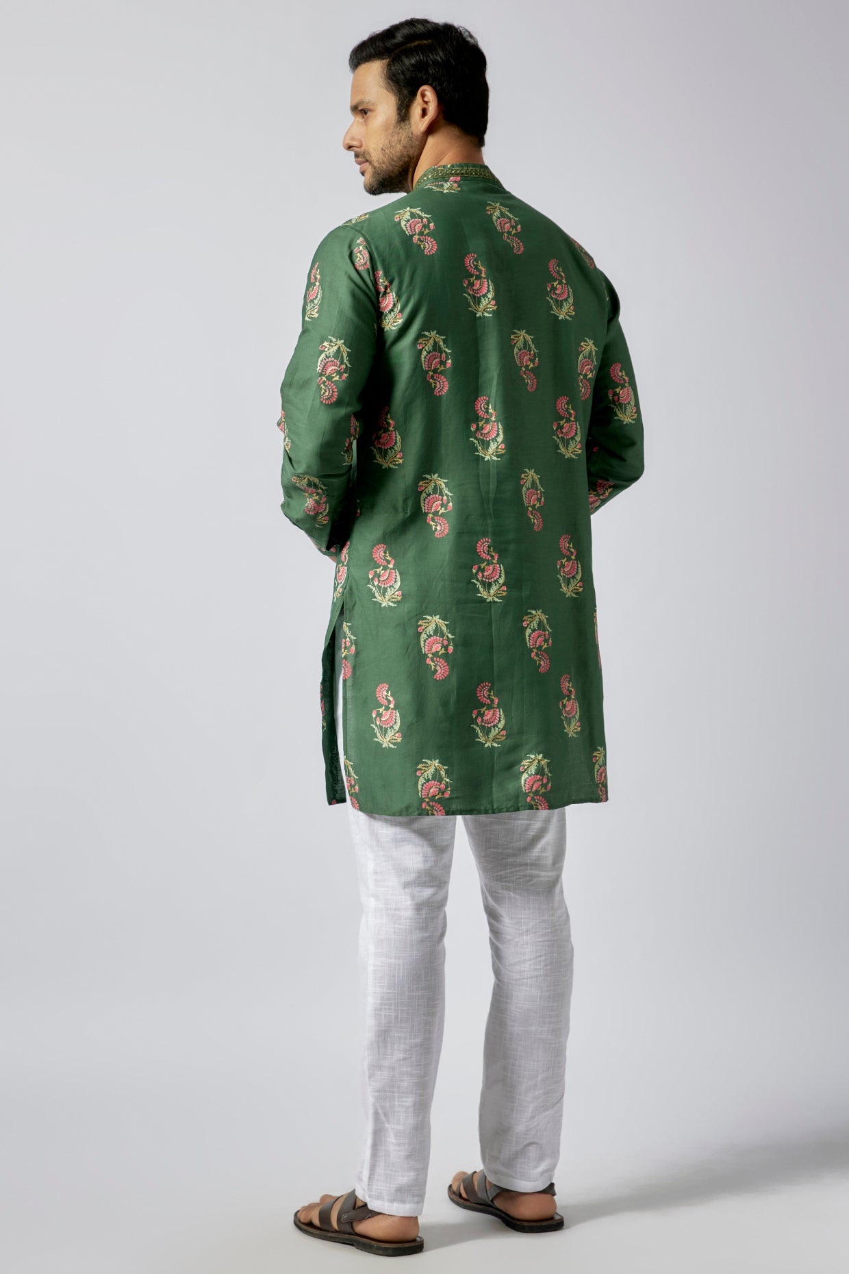 Floral Green Embroidered Kurta Set