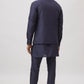 Navy Blue Embroidered Jacket Kurta Set