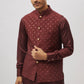 Maroon Embroidered Jacket Kurta Set