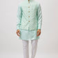 Mint Green Embroidered Jacket Kurta Set