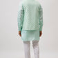 Mint Green Embroidered Jacket Kurta Set