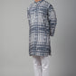 Blue Tie Dye Print Kurta Set