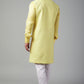 Yellow Jacquard Indo Western Set