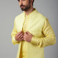 Yellow Jacquard Indo Western Set