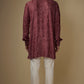 Maroon Lucknowi Embroidered Kurta Set