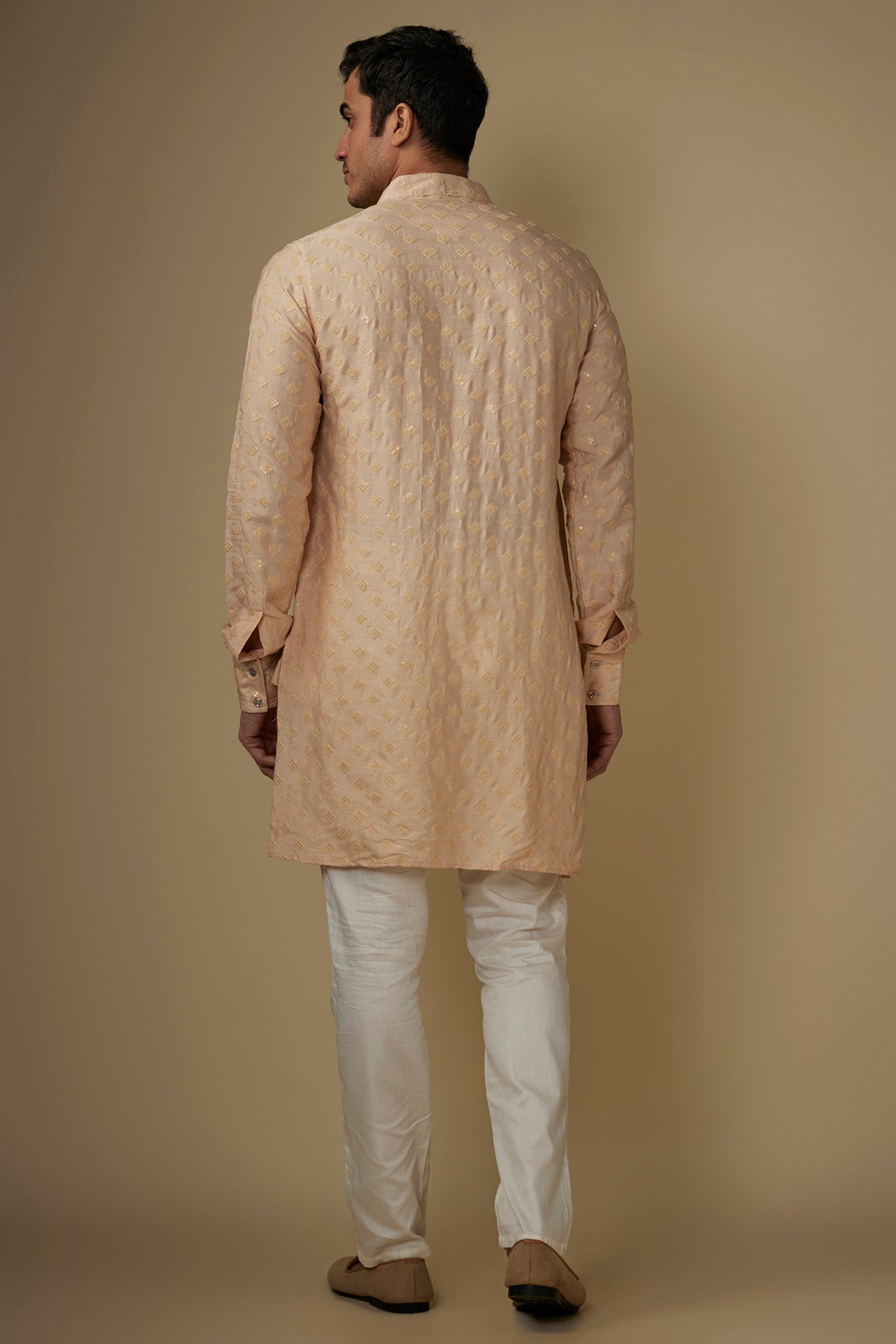 Light Pink Embroidered Kurta Set