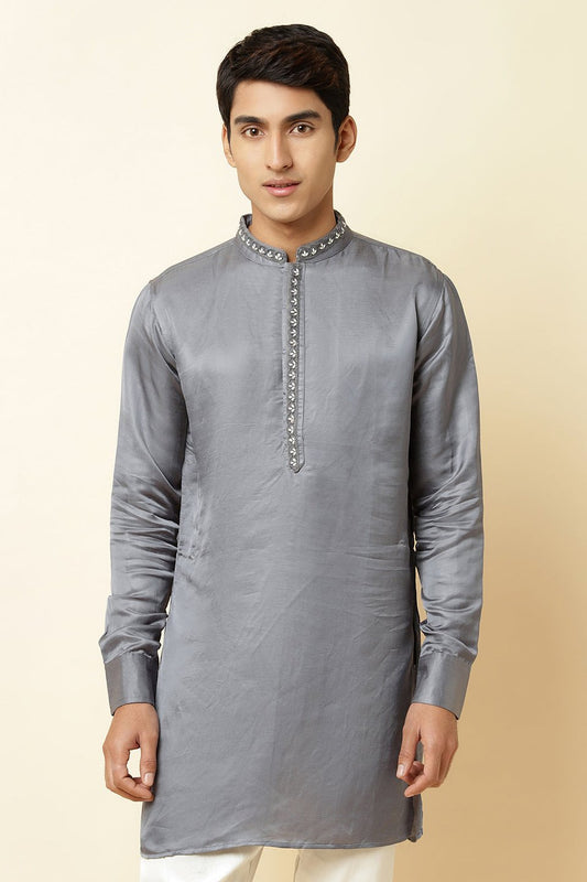 Grey Embroidered Kurta - Spring Break