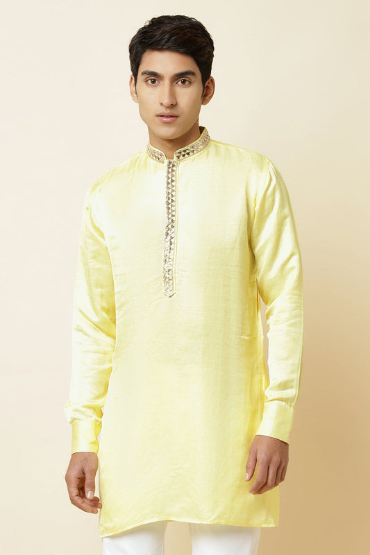 Yellow Embroidered Kurta - Spring Break