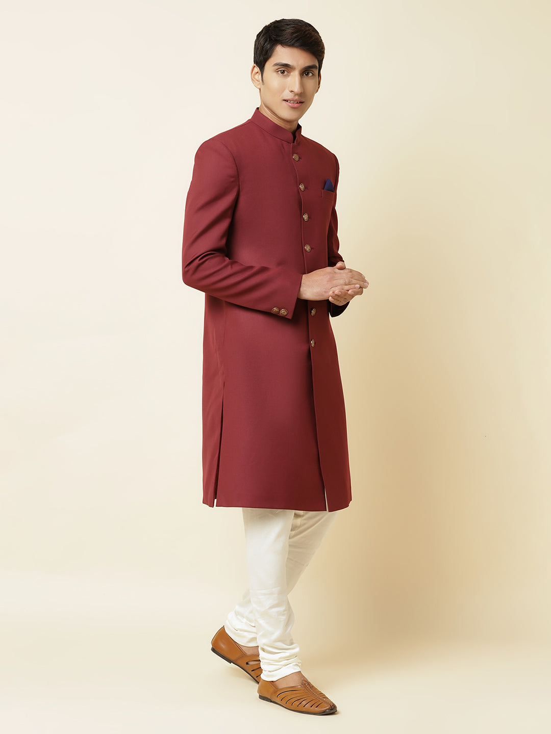 Maroon Sherwani Set - Spring Break