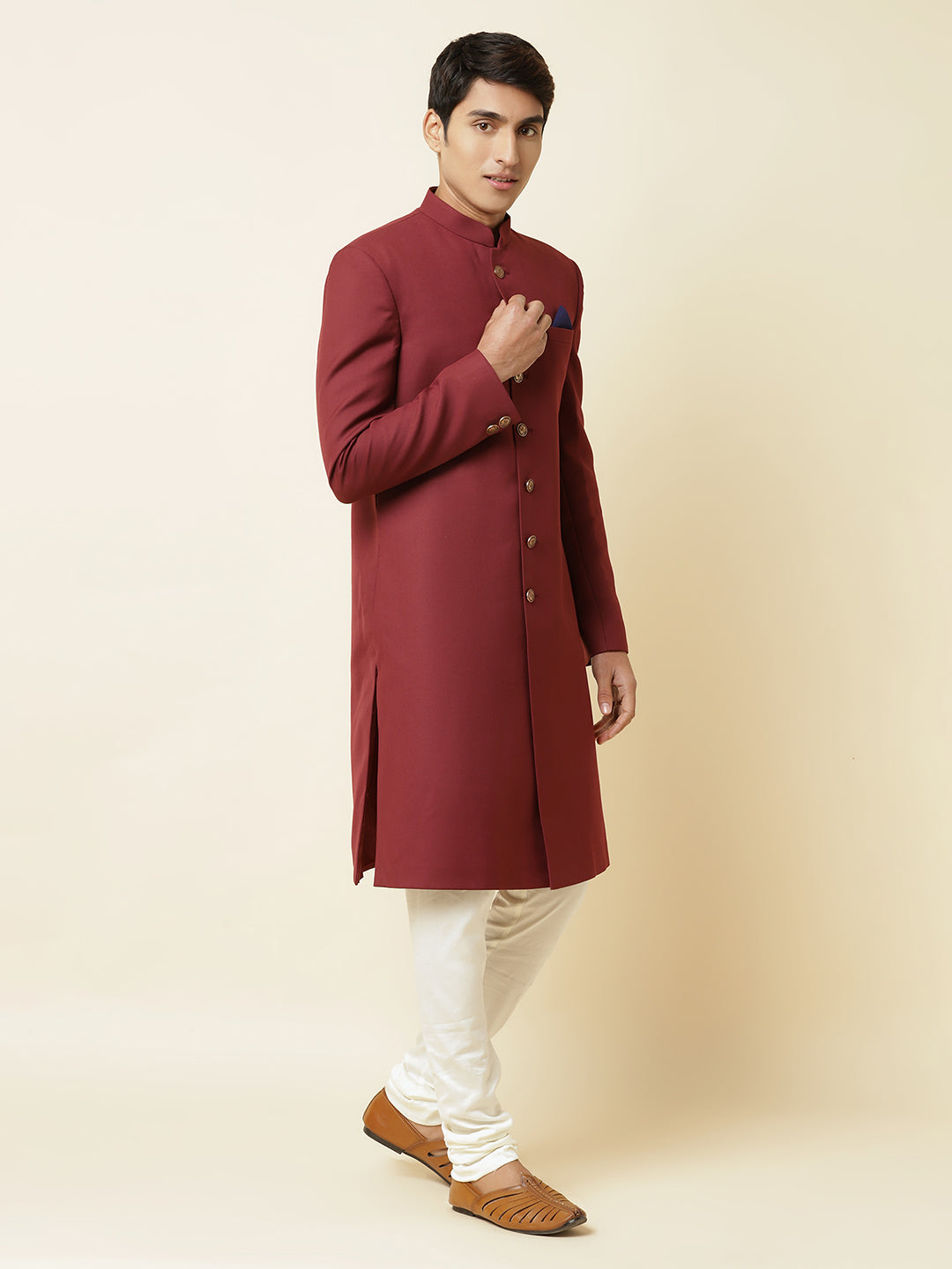 Maroon Sherwani Set - Spring Break