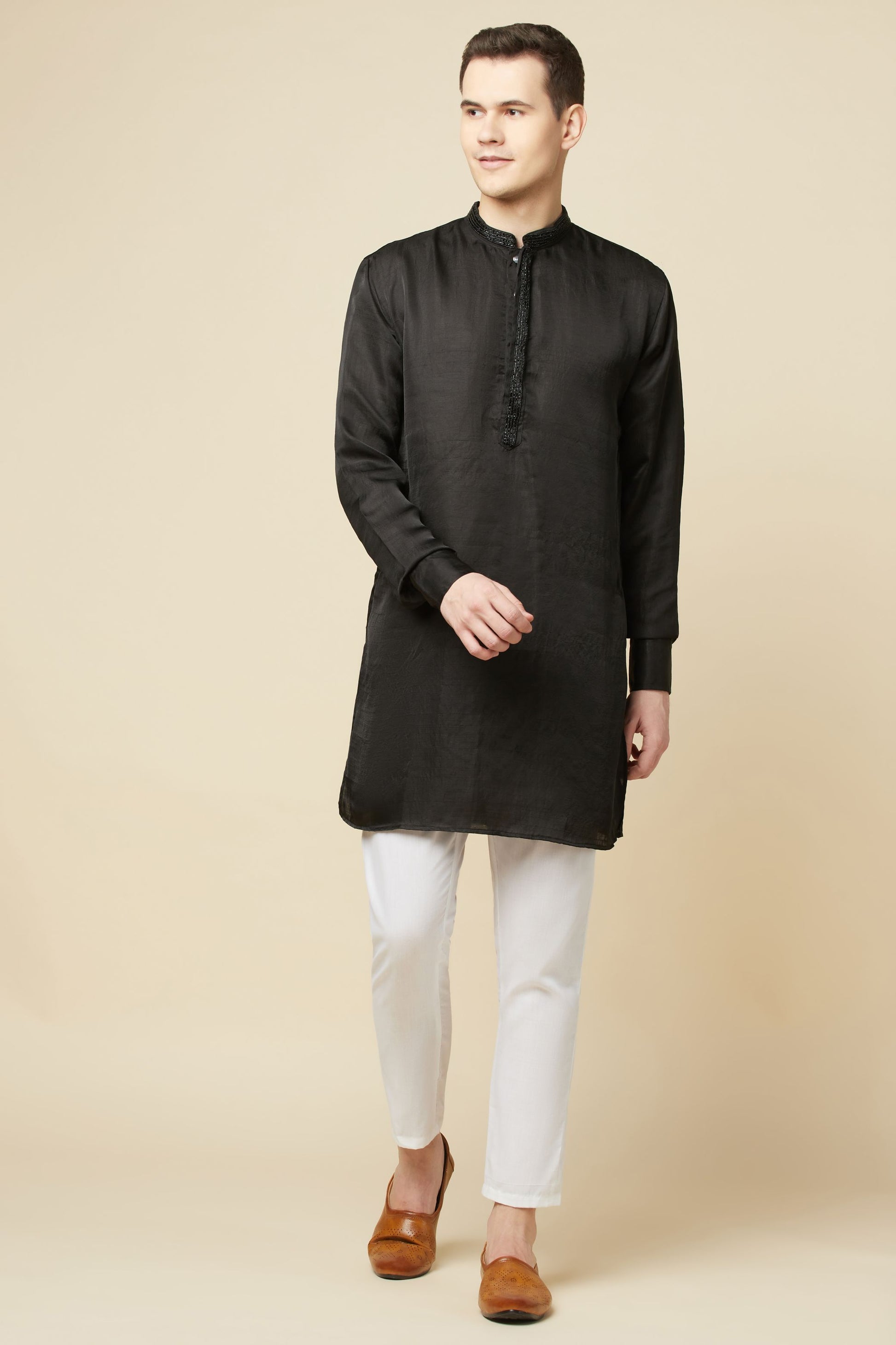 Black Embroidered Kurta - Spring Break