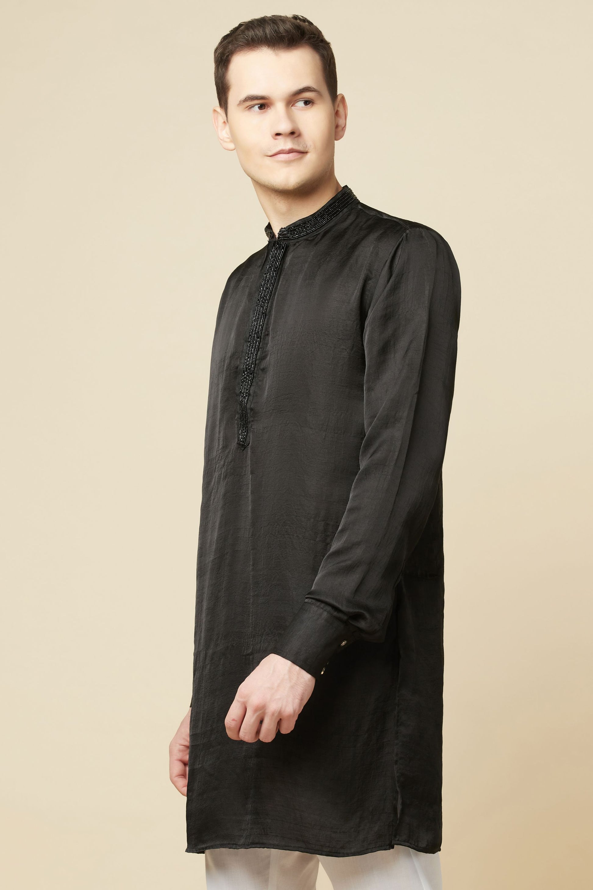 Black Embroidered Kurta - Spring Break