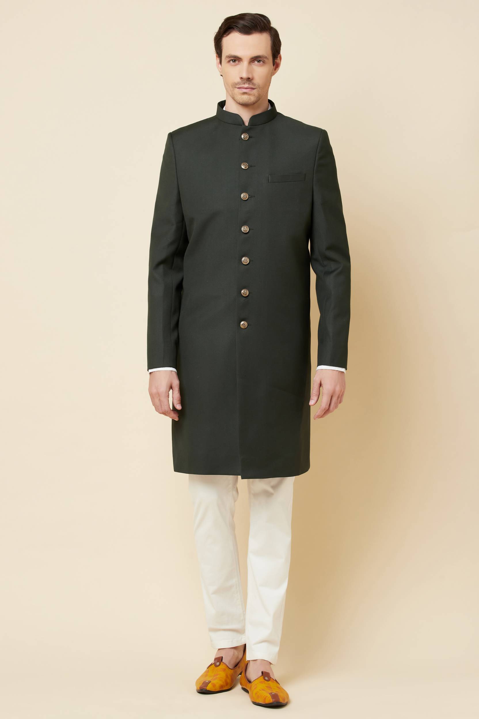 Deep Green Sherwani Set - Spring Break